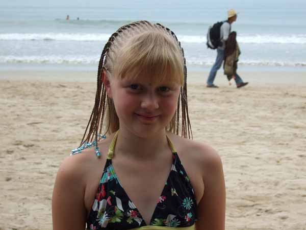 Showing off at the beach